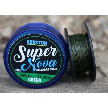 KRYSTON - Super Nova 25lb 20m GREEN - Miękka wolnotonąca plecionka przyponowa-10287