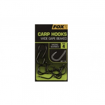 FOX Haczyki karpiow Hooks Wide Gape Beaked / Size: 4 10szt