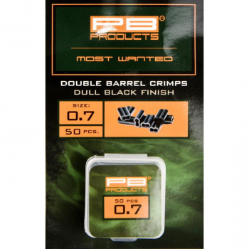 PB Products Double Barrel Crimps 0,7mm/5mm 50szt. Dull Black Finish