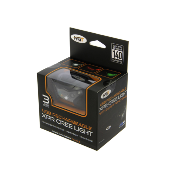 NGT - Latarka Czołowka / Czołówka XPR Cree Light 140 Lumens - Ładowanie USB-1561