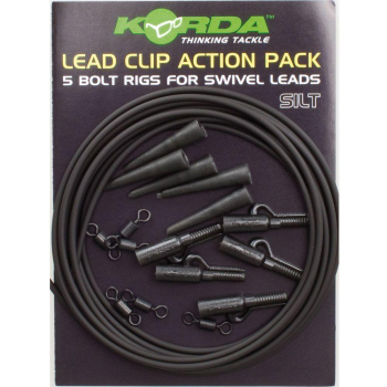 KORDA Lead Clip Action Pack Silt / Pakiet Elementów do bezpiecznego klipsa Silt
