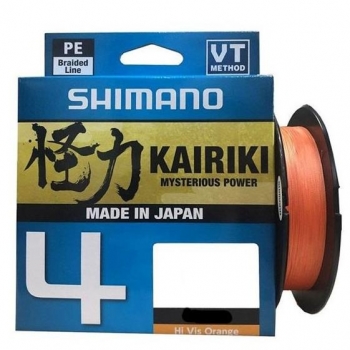 Shimano - Plecionka Kairiki 4 0,190mm 150m 11,6kg Hi-Vis Orange