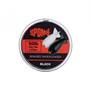 Spomb Braided Shockleader 50lb Black 50m-7922