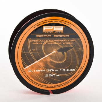 PB Product Spod Braid 0,18mm 30lb 250m Fluo Orange Plecionka Spod Marker